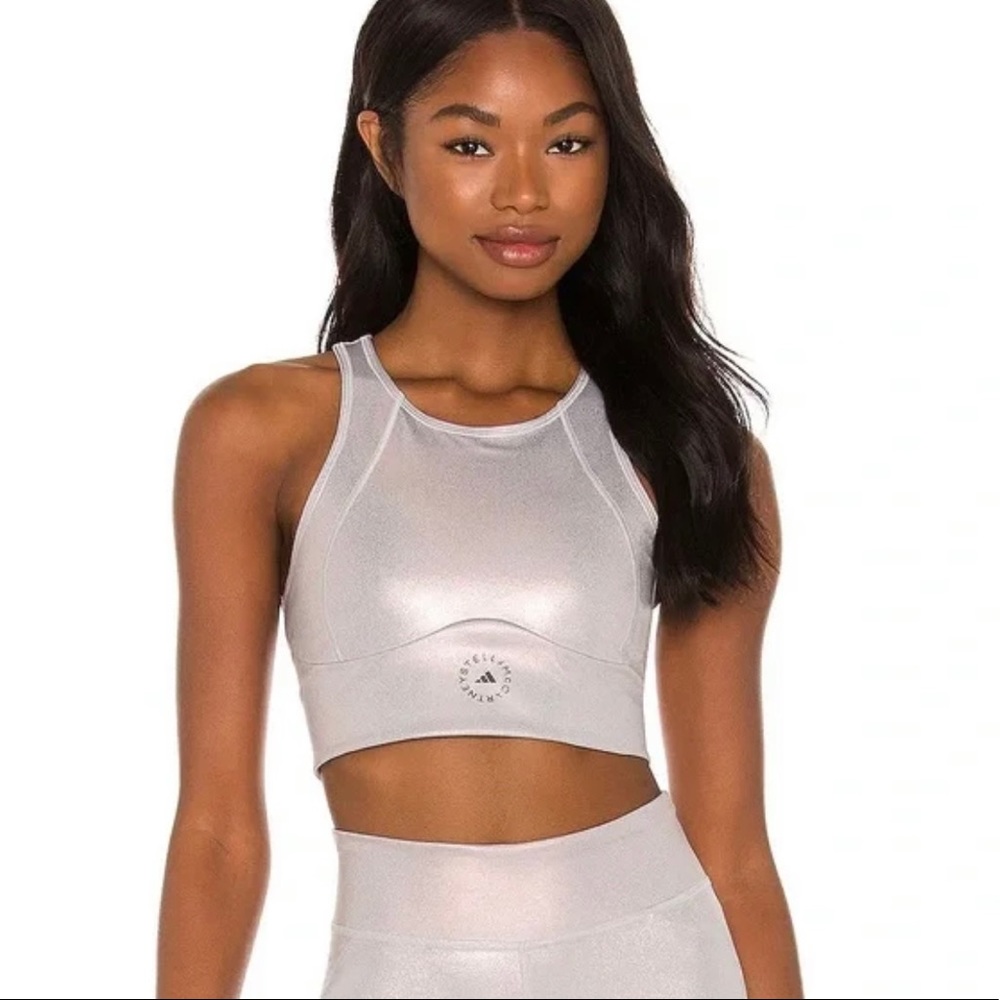 ADIDAS BY STELLA MCCARTNEY SHINY TRAINING CROP TOP *NWT*